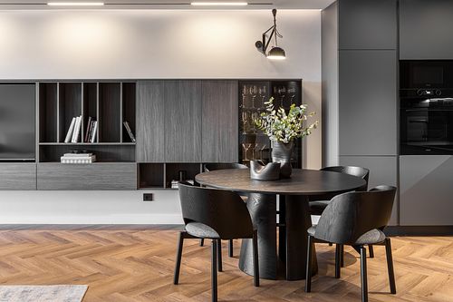 Minimalist dining area with clean lines – Azoria project