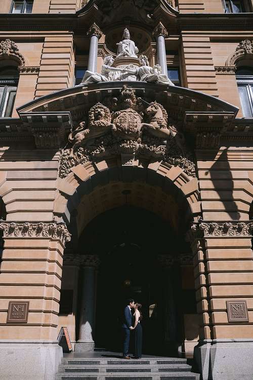 Engagement photo at Martin Place