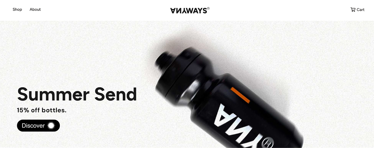 e-commerce website of Anyways