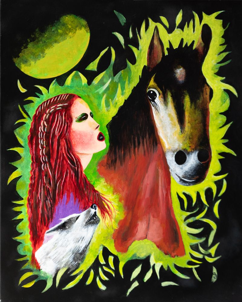 Portrait féminin mystique par Patrice Goubeau