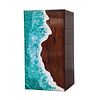 Ocean Waves Epoxy Resin Mix Wood Urn