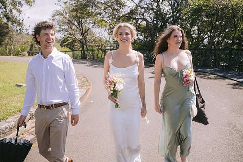 Wedding ceremony at Bradleys Head Amphitheatre