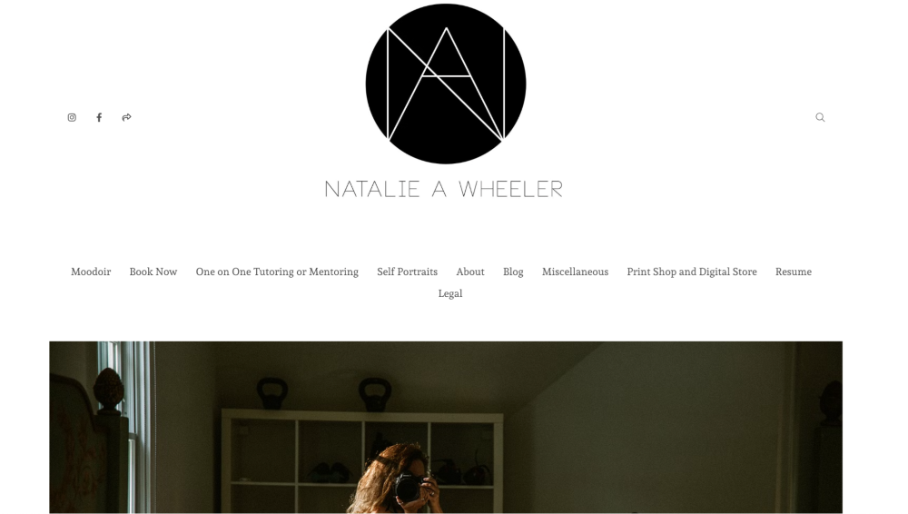 Sito web del portfolio di Natalie A Wheeler