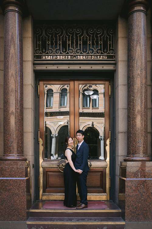 Engagement photo at Martin Place