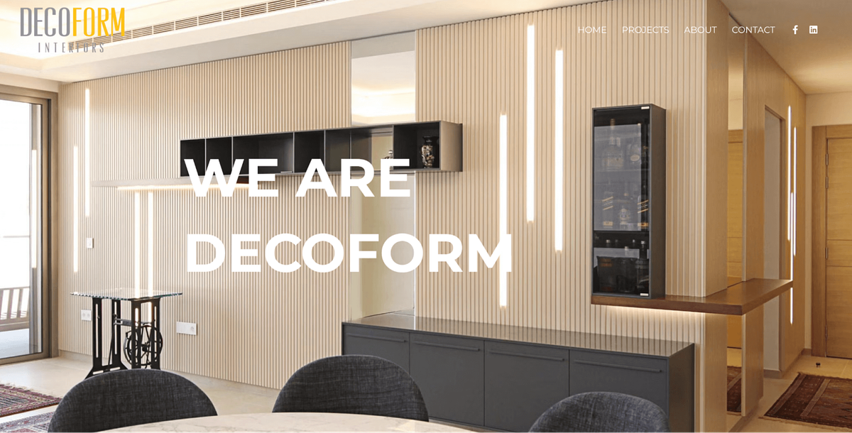 Sito web per piccole imprese di architettura di Decoform