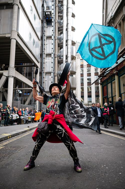 Extinction Rebellion outside Lloyd’s of London, London, UK