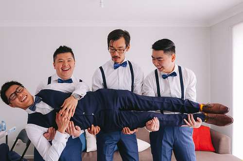 Groom Getting Ready