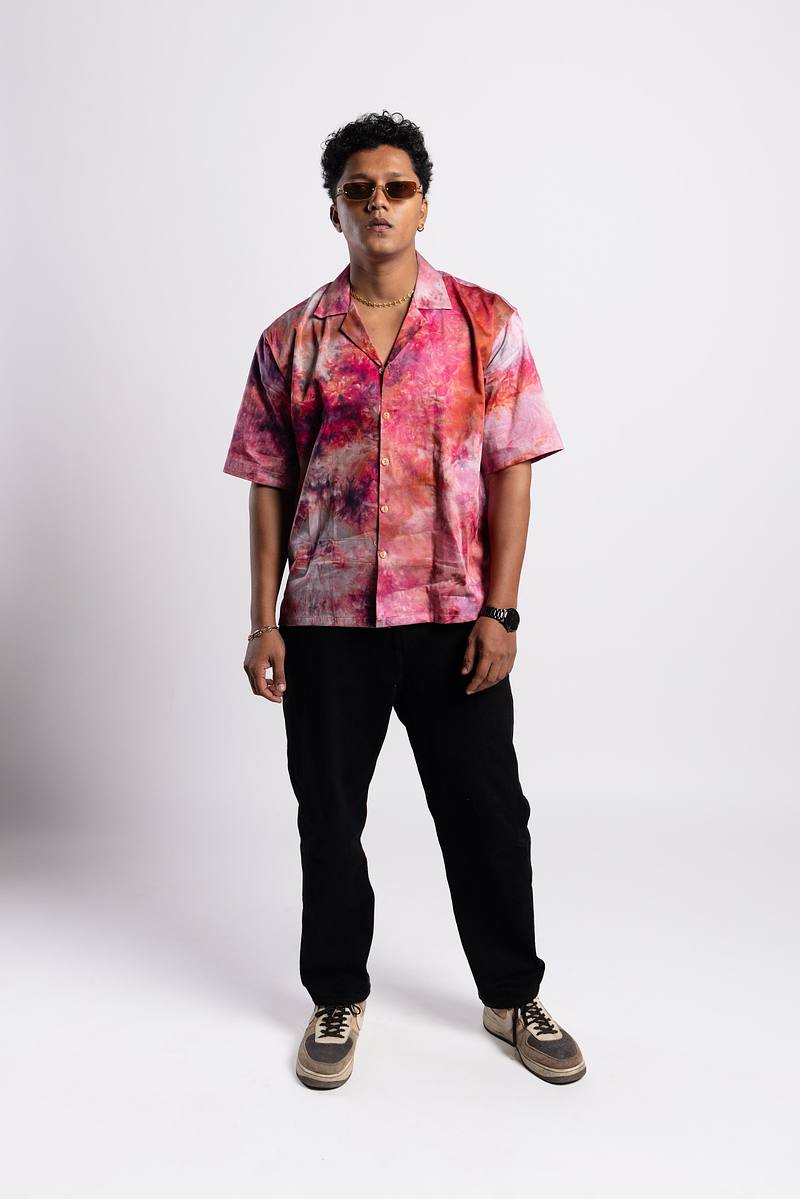 Cuban Collar Shirt - Rosé Hour