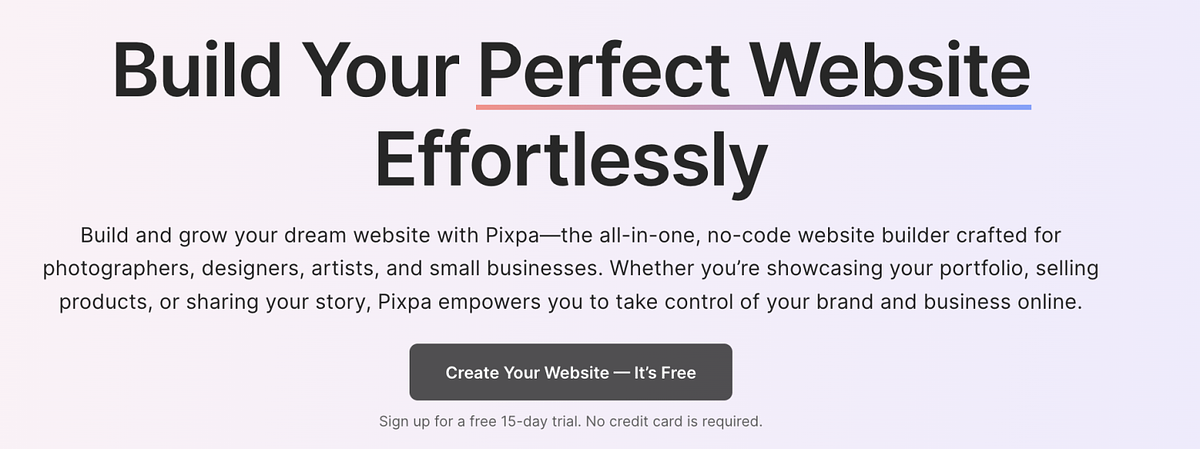 build your perfect website