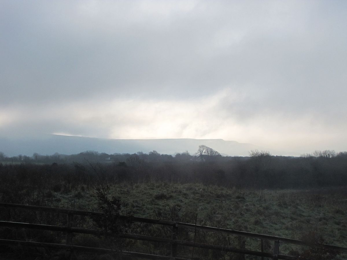 mist over the fields in ballyvaughan, ireland