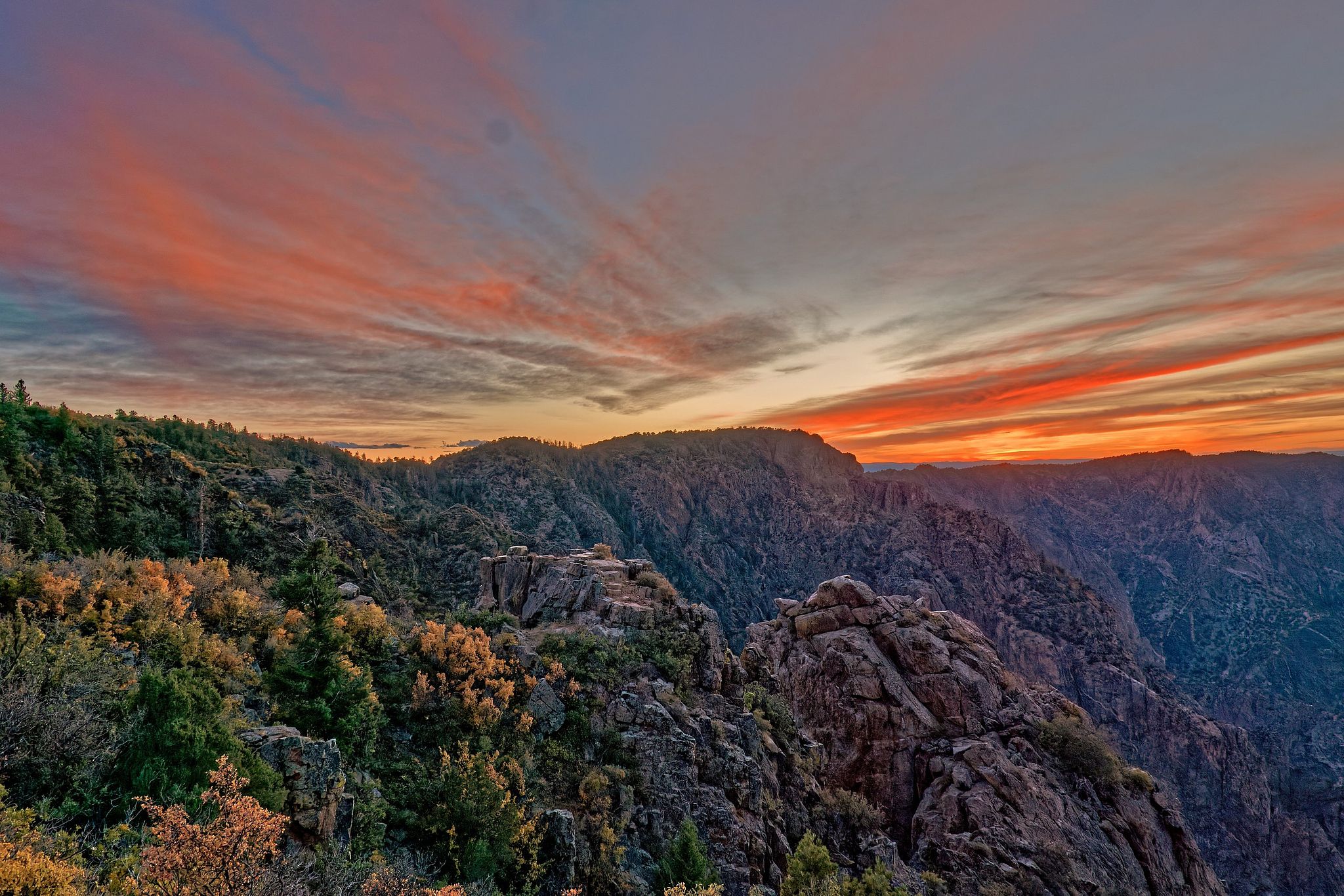 Sunset over the Black Canyon, Montrose, Colorado
