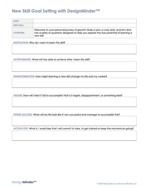 New Skill Goal Setting with DesignMinder&trade;