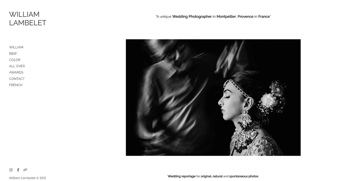 Wedding photography portfolio of William Lambelet