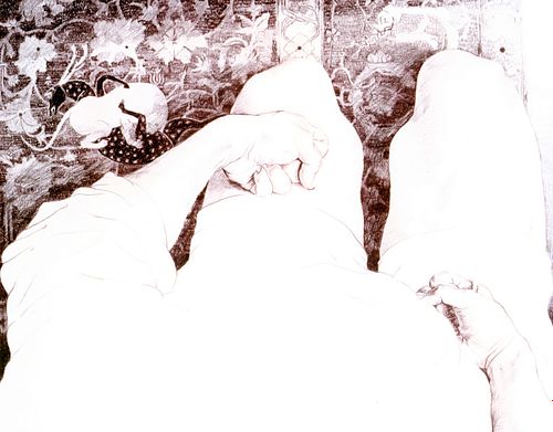 simple drawing, drawing hands, pencil on paper, act of practising, anatomy, carpet drawing, composition, shading,