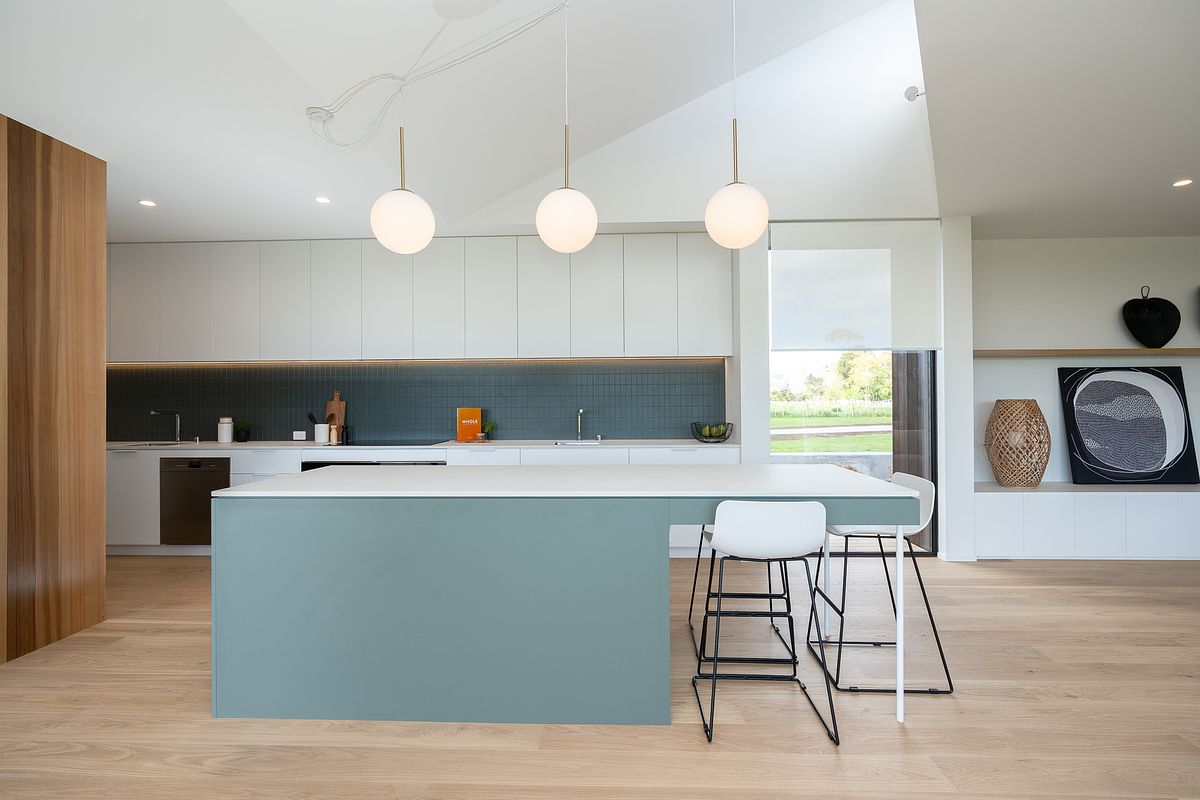 High-end interior architectural photography of a modern lifestyle home in Tamahere by Flax Cove Studio.