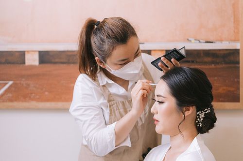 Bride Getting Ready