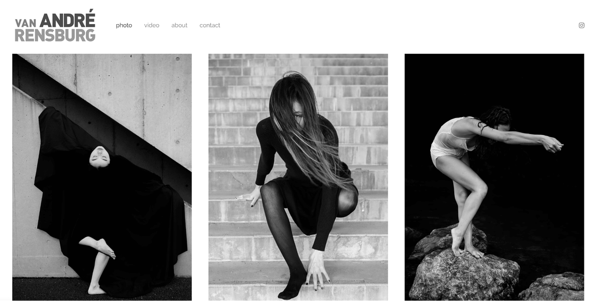Black and white photography portfolio of Andre Van Rensburg