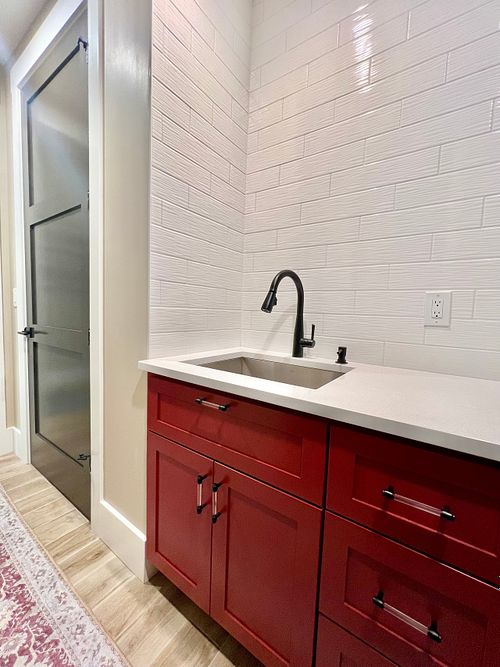 work sink in laundry room