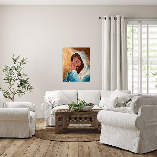 Ma nouvelle toile: « Un moment de prière»