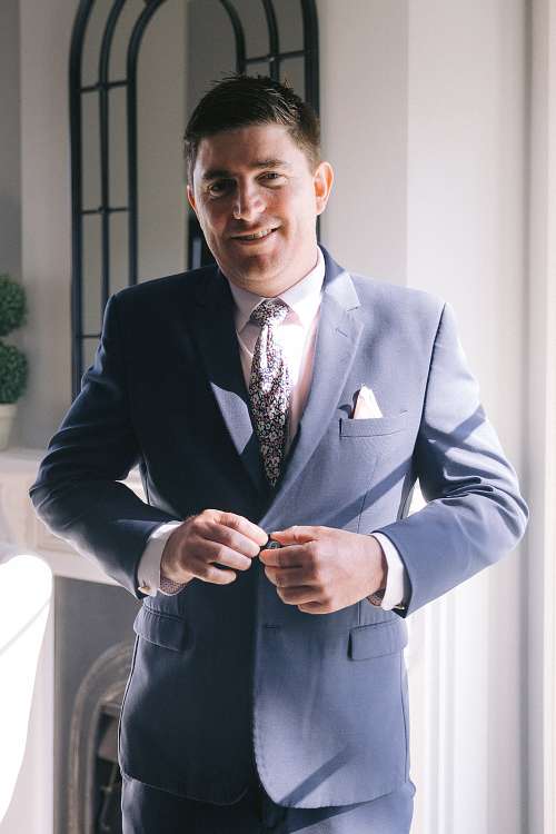 Groom Getting Ready