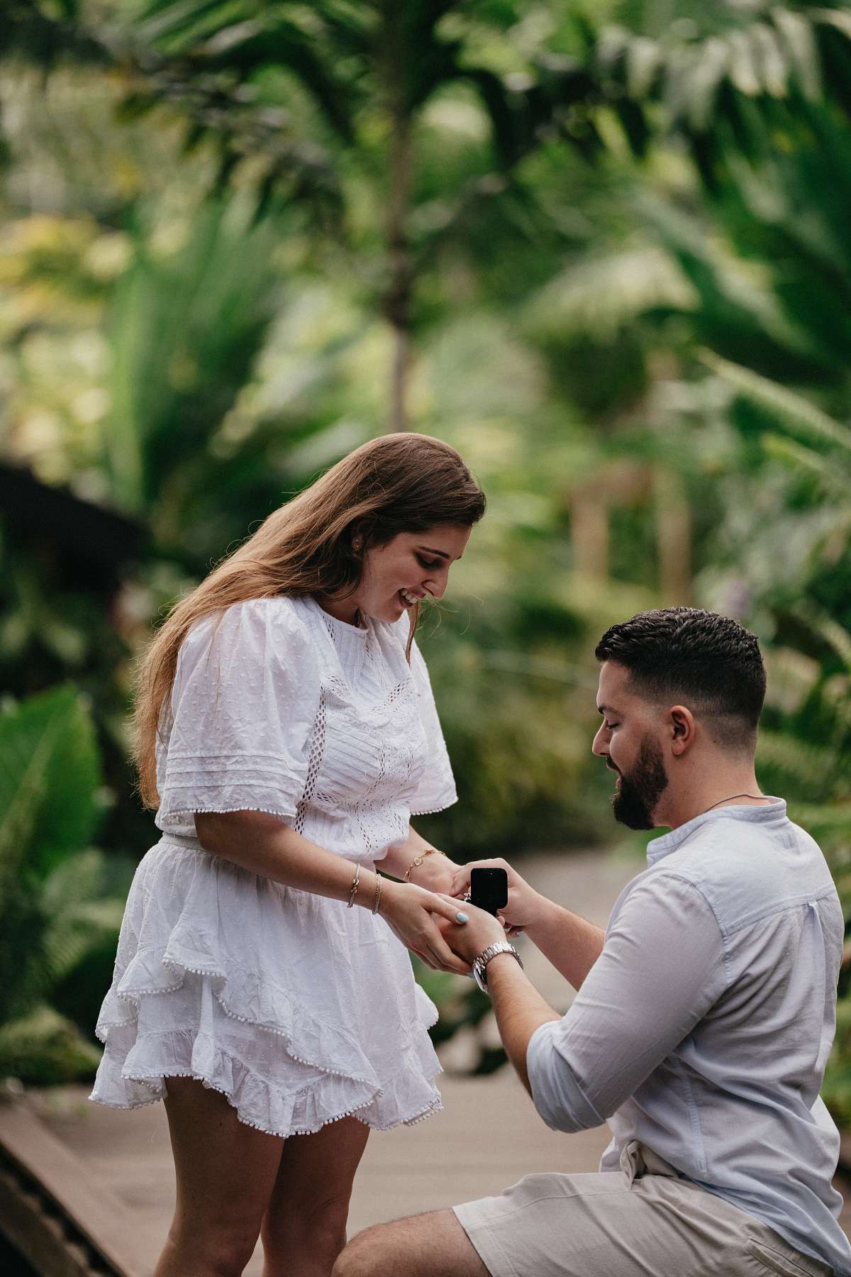Photographer capturing engagement at Nayara Springs Costa Rica