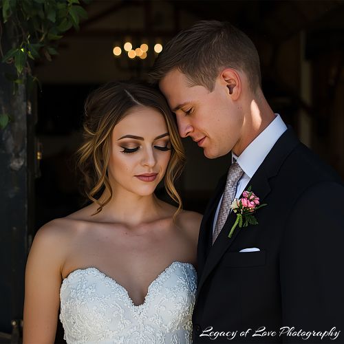Intimate dark and moody bride and groom portrait in Jacksonville by Legacy of Love Photography.