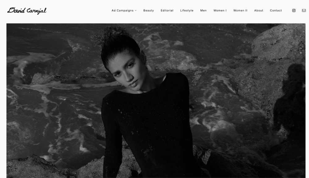 Sito web del portfolio di David Carvajal