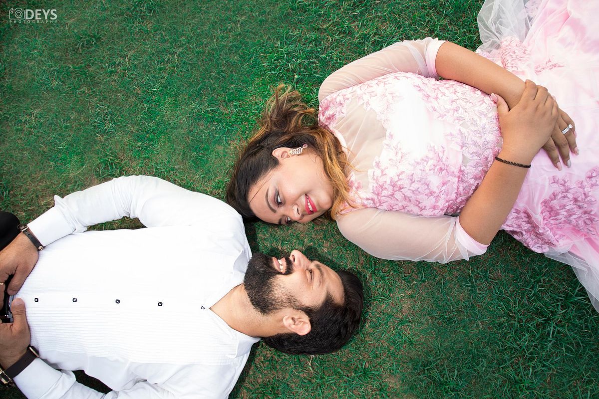 Poses for post wedding shoot