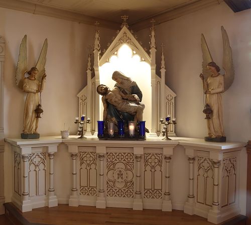 custom votive altar with light