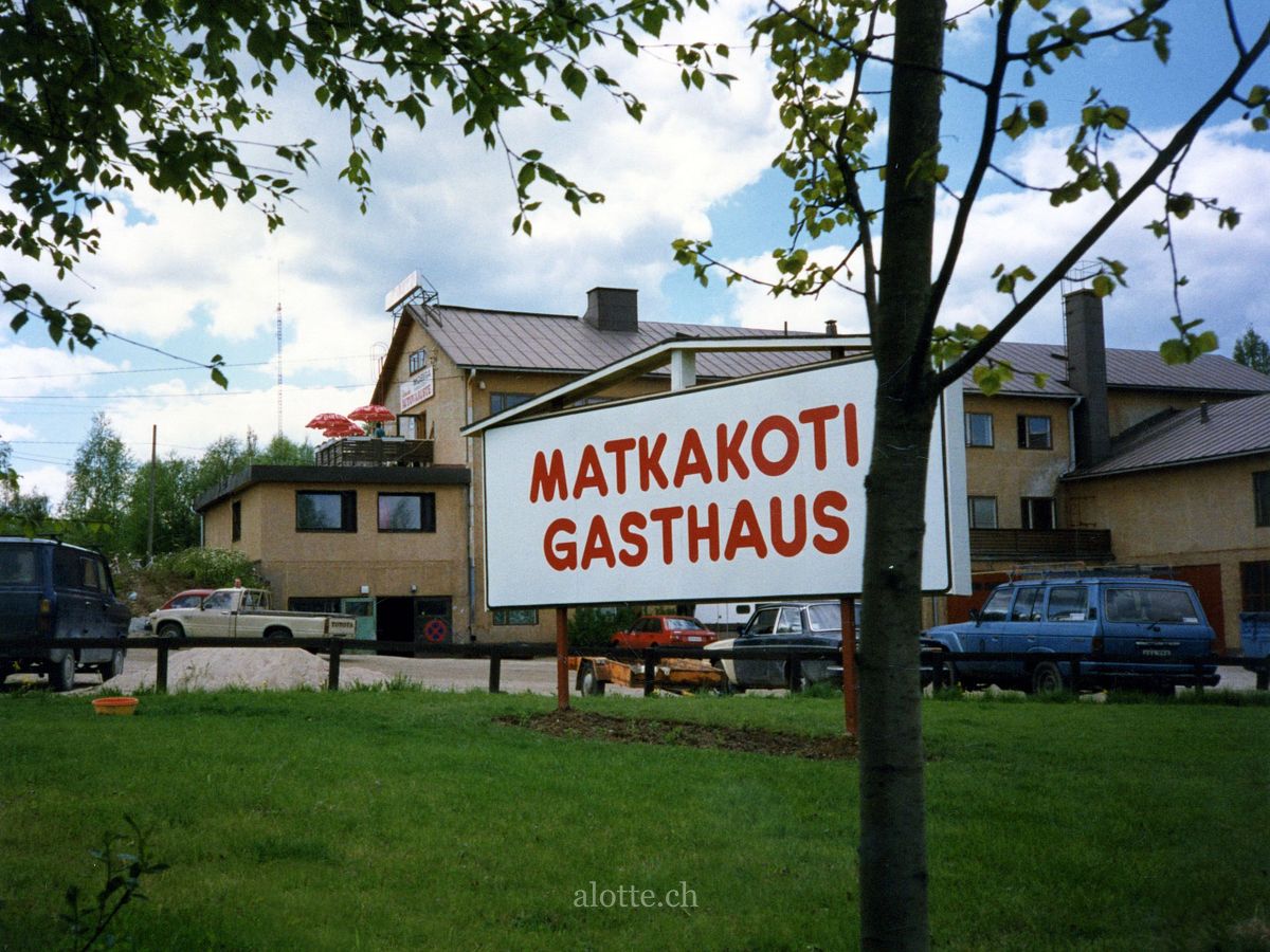 An image of Jamsa Matkakoti in Finland that Martin Potter helped erect