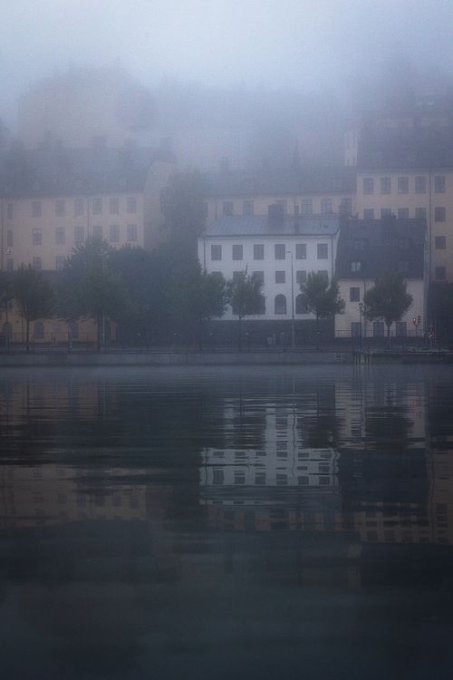 fog houses Stockholm photography