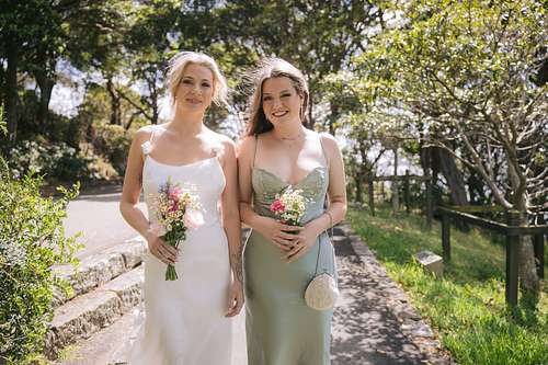Wedding ceremony at Bradleys Head Amphitheatre