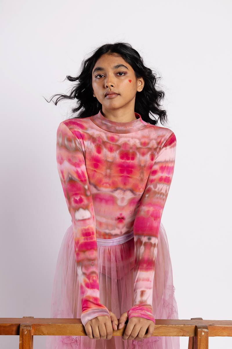 Full Sleeve Leotard - Rosé Hour
