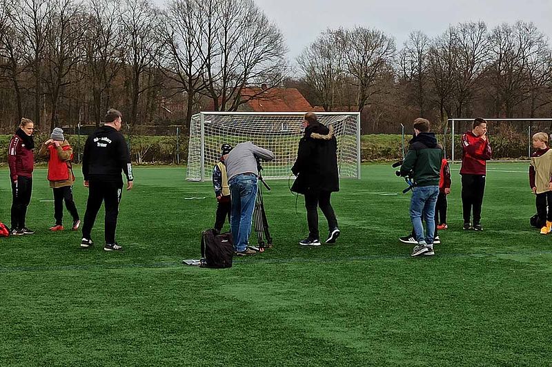 Filmdreh mit DFB-Team