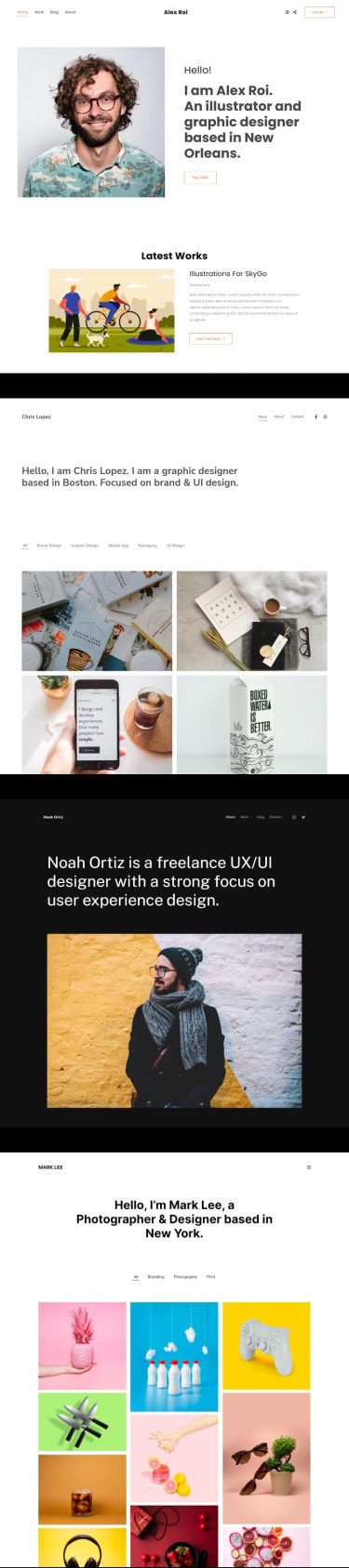 pixpa templates designed for fashion designers