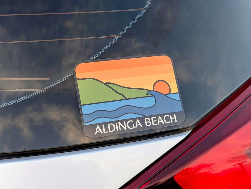 Retro Aldinga Beach Bumper Sticker