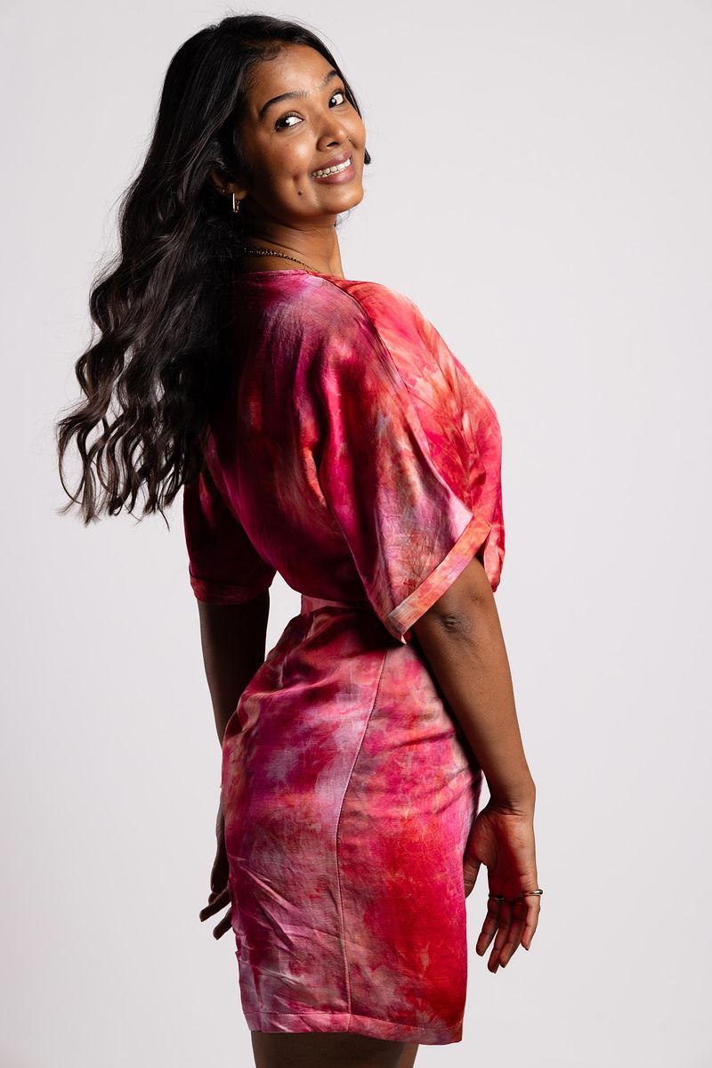 Kimono Wrap Dress Scarlet Sky (Red)