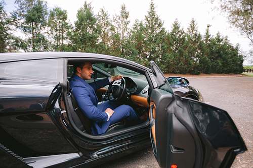 Groom Getting Ready