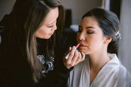 Bride Getting Ready