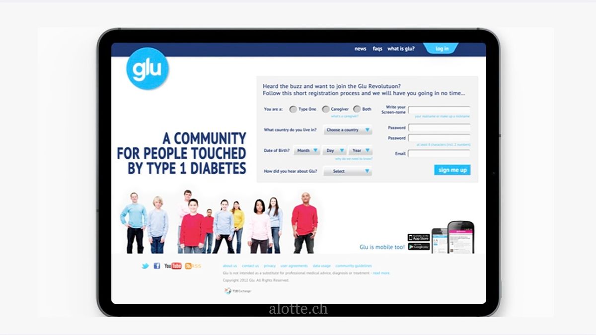 Image of myglu.org homepage that Martin Potter was communications director for