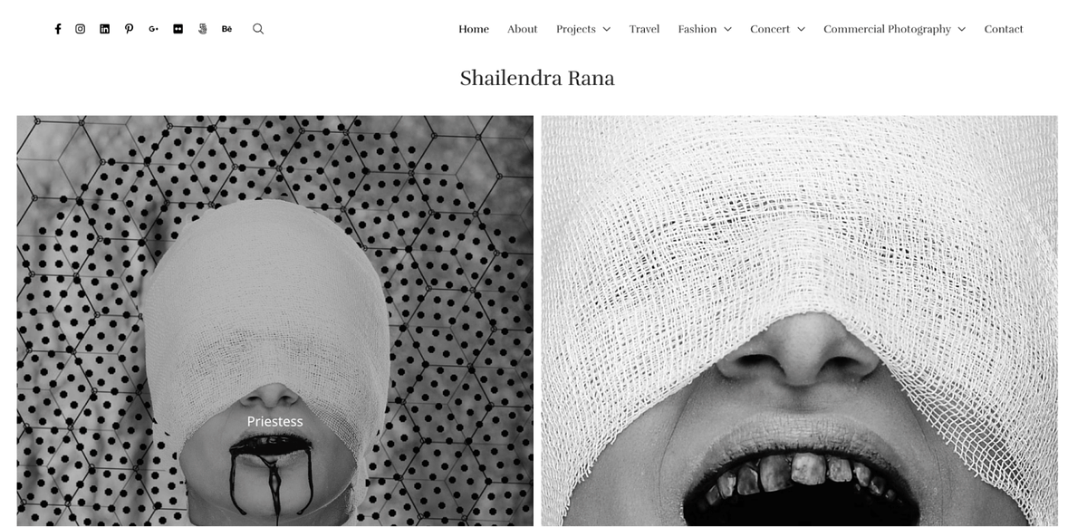Shailendra Rana's fashion portfolio website