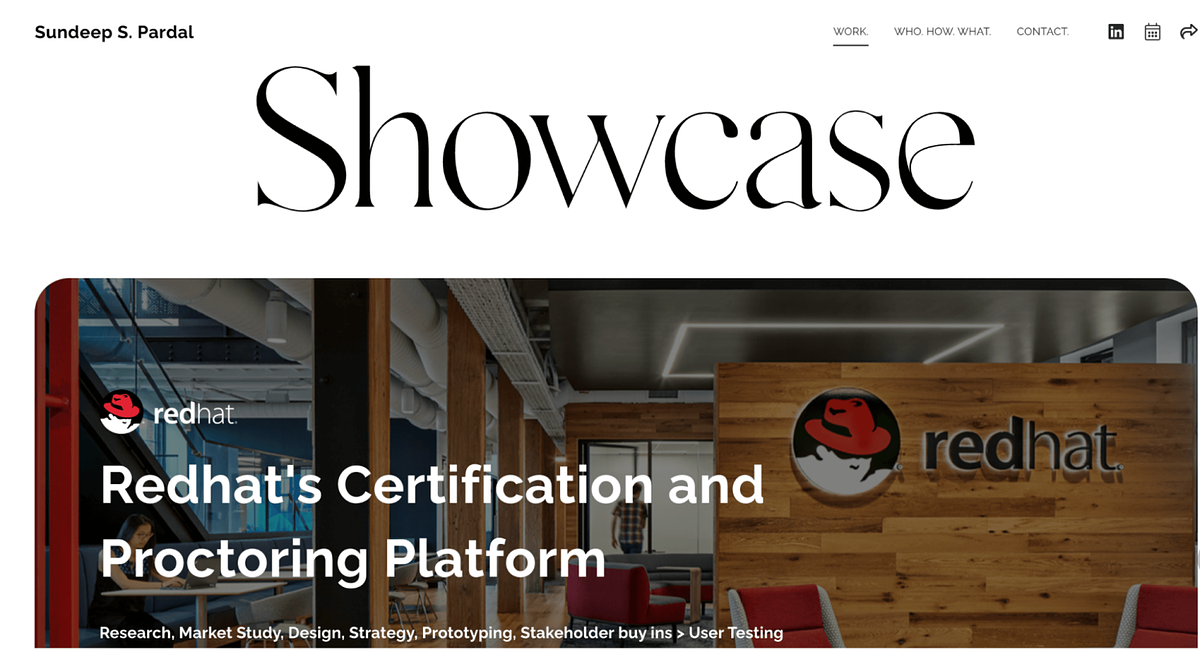 Imagen del sitio web del portafolio UX/UI de Sundeep Pardal