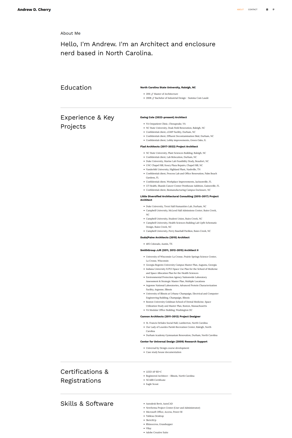 Andrew D. Cherry's Portfolio Website