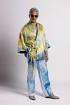 Linen Satin Kimono Jacket - Golden Hour