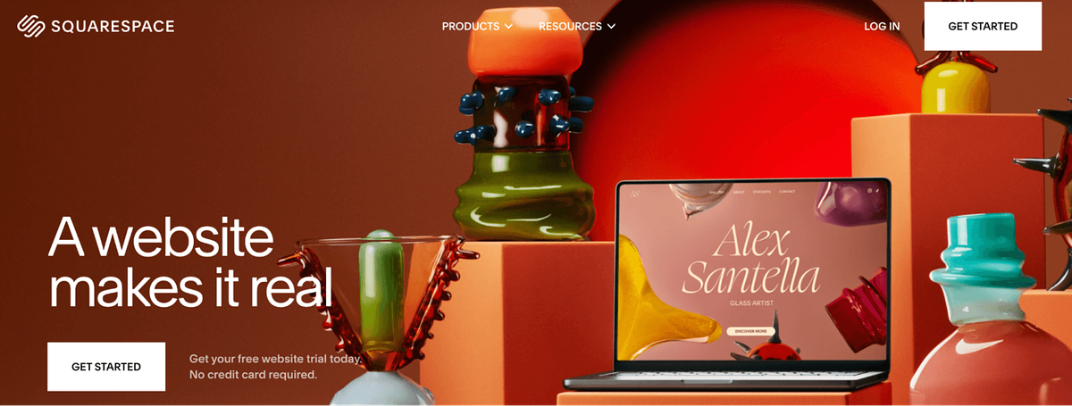 Squarespace homepage