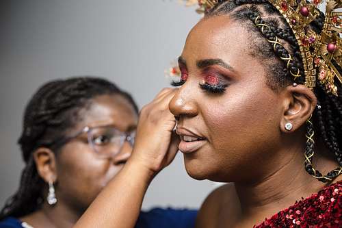 Bride Getting Ready