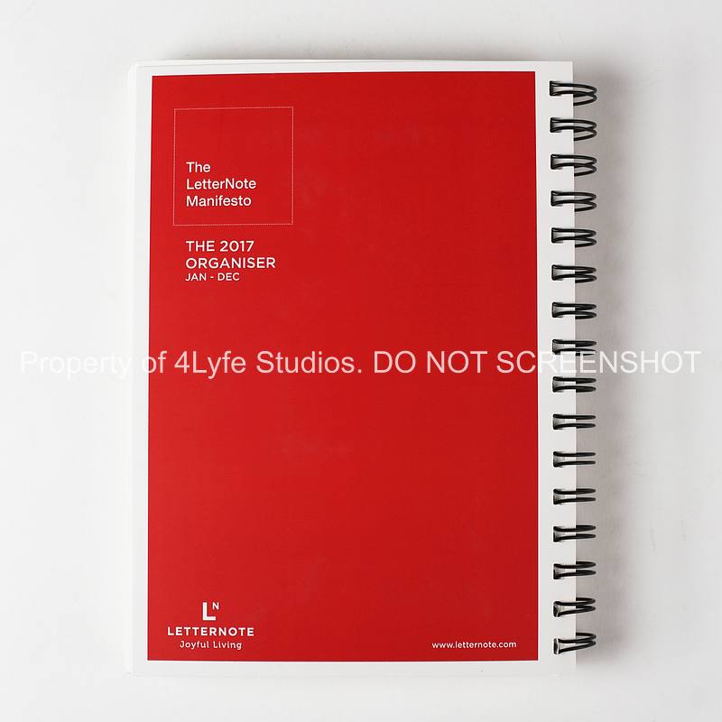 THE LETTERNOTE MANIFESTO - 2017 ORGANISER