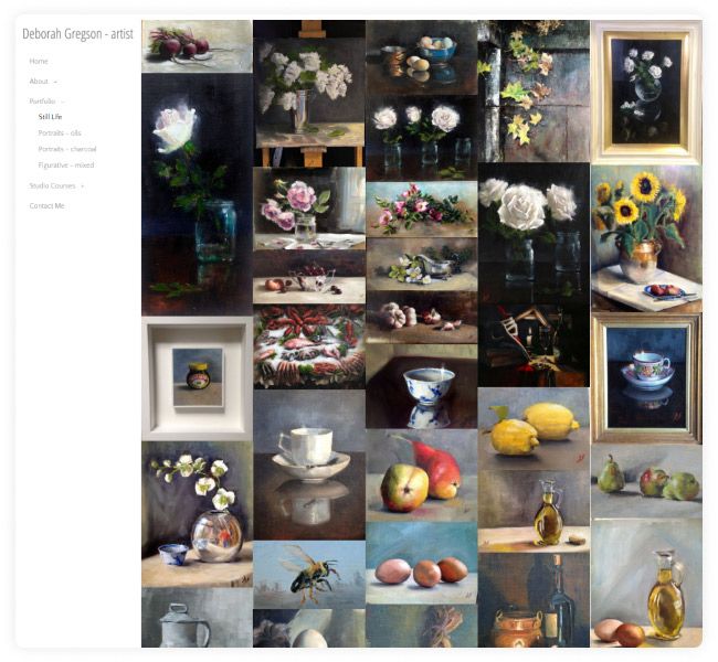 Deborah Gregson, best artist portfolio example