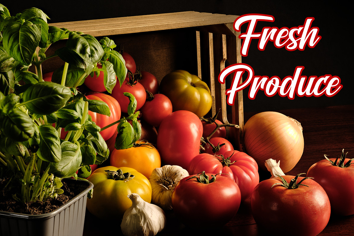 Fresh produce poster image.