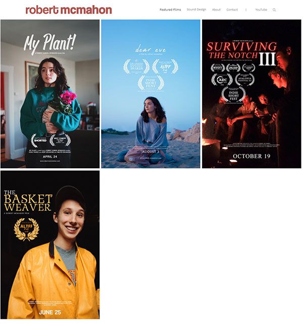 Robert McMahon Portfolio Website Examples